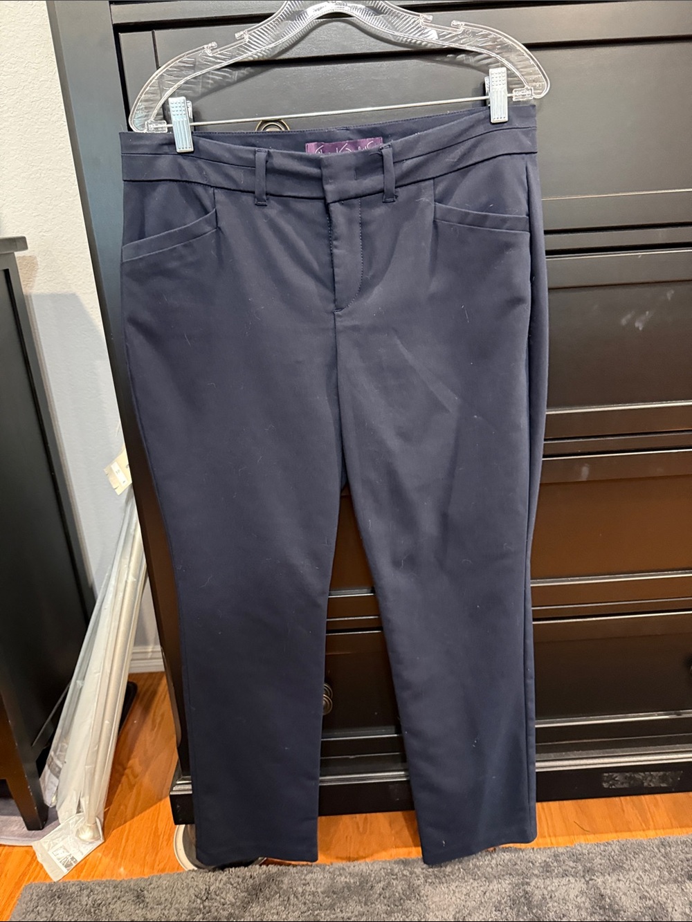 Gloria Vanderbilt Navy Straight-Leg Women's Pants